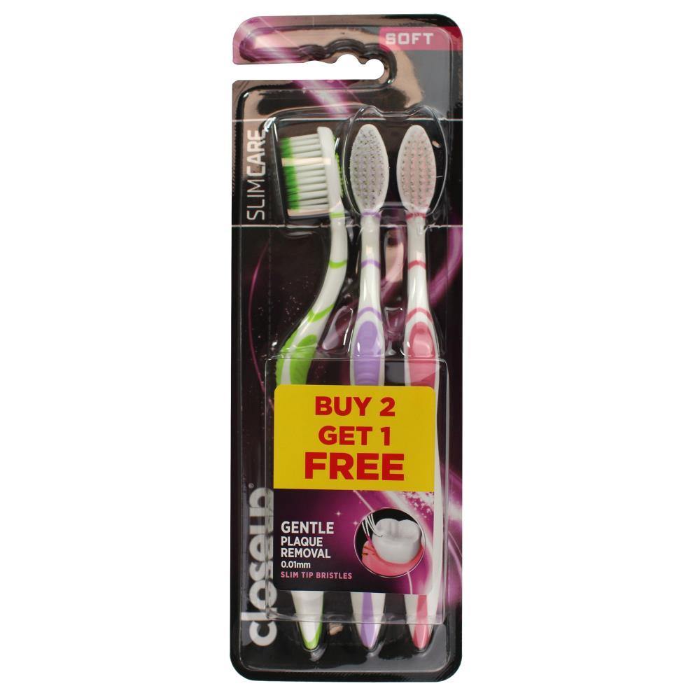 CLOSEUP (PK3) pack of three TOOTHBRUSH SLIM CARE SOFT buy two get one free - www.indiancart.com.au - Mouth Care - Closeup - Closeup