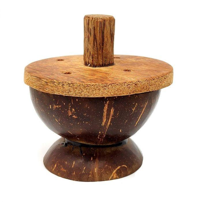 Coconut Shell Puttu Maker-Chiratta Puttu Steamer - Made from Coconut Shells and Wood - www.indiancart.com.au - puttu maker - - Indian Cart