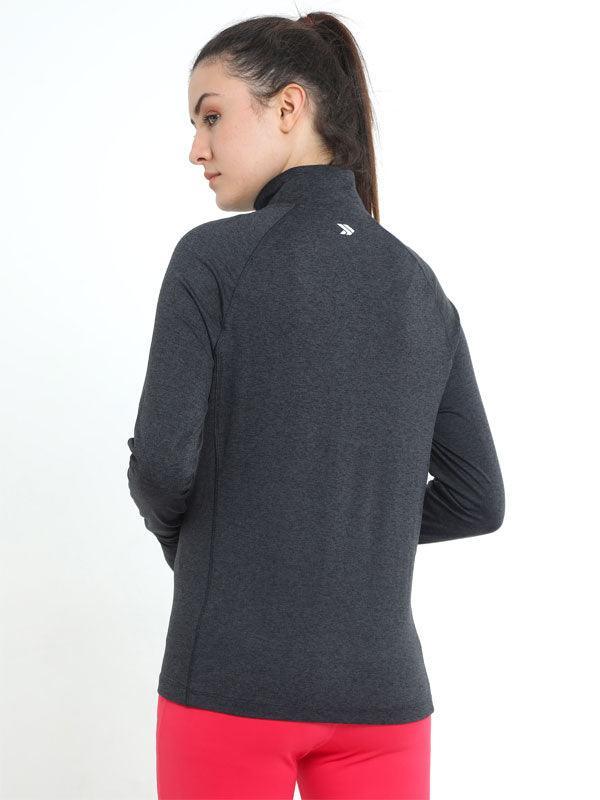 Jolger Active wear Polyester Dark Grey Colour Stretchable Women’s Full Zip Jacket - www.indiancart.com.au - Activewear - Jolger - Jolger