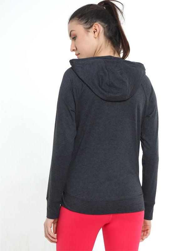 Jolger Active wear Polyester Dark Grey Colour Stretchable Women’s Hoody Jacket - www.indiancart.com.au - Activewear - Jolger - Jolger