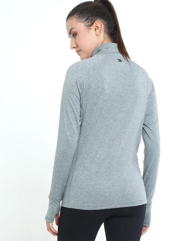Jolger Active wear Polyester Grey Colour Stretchable Women’s Full Zip Jacket - www.indiancart.com.au - Activewear - Jolger - Jolger
