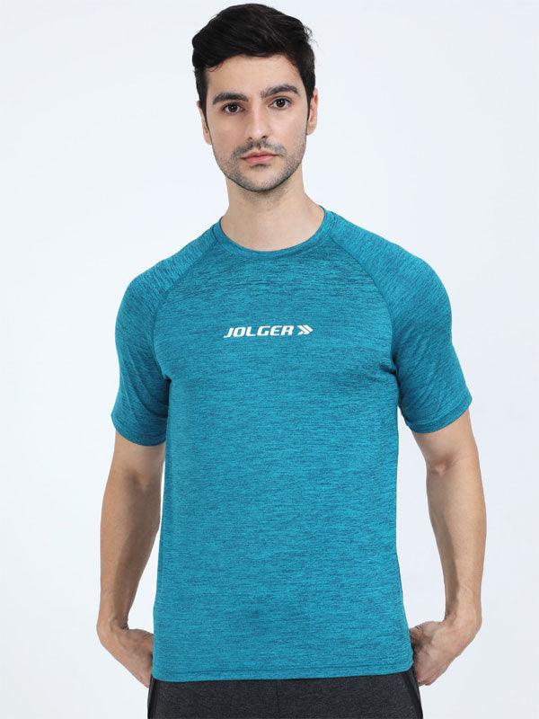 JOLGER Men's Green Colour Polyester Reglan SLV Crew Neck T-Shirt - www.indiancart.com.au - T-Shirt - Jolger - Jolger