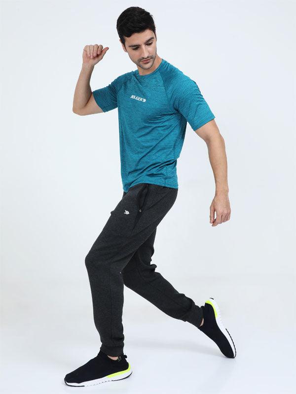 JOLGER Men's Green Colour Polyester Reglan SLV Crew Neck T-Shirt - www.indiancart.com.au - T-Shirt - Jolger - Jolger