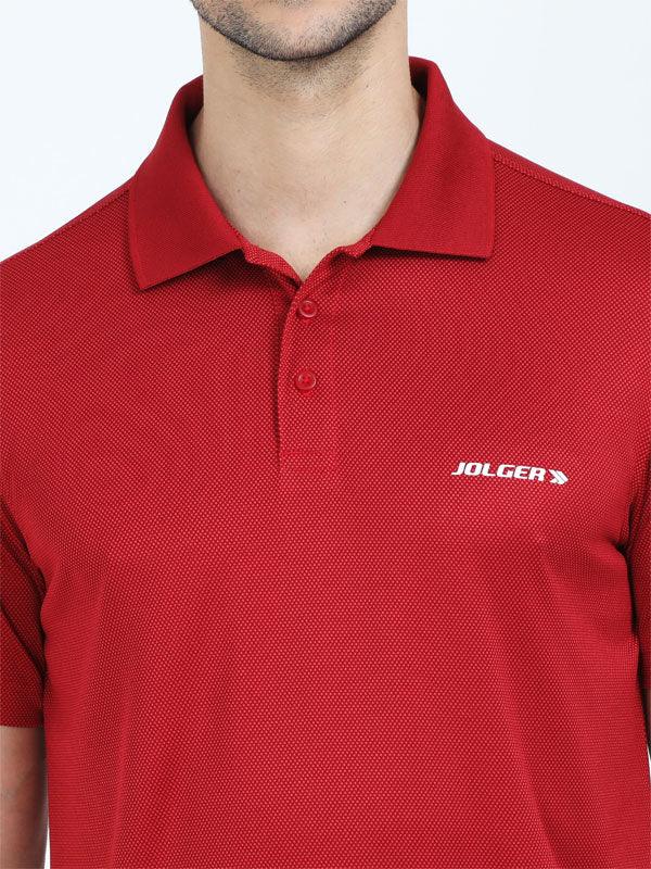 JOLGER Men's Polyester Maroon colour Polo T- Shirt - www.indiancart.com.au - T-Shirt - Jolger - Jolger