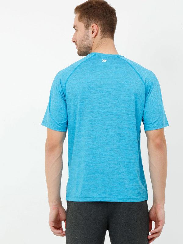 JOLGER Men's Turquoise Blue Colour Polyester Reglan SLV Crew Neck T-Shirt - www.indiancart.com.au - T-Shirt - Jolger - Jolger