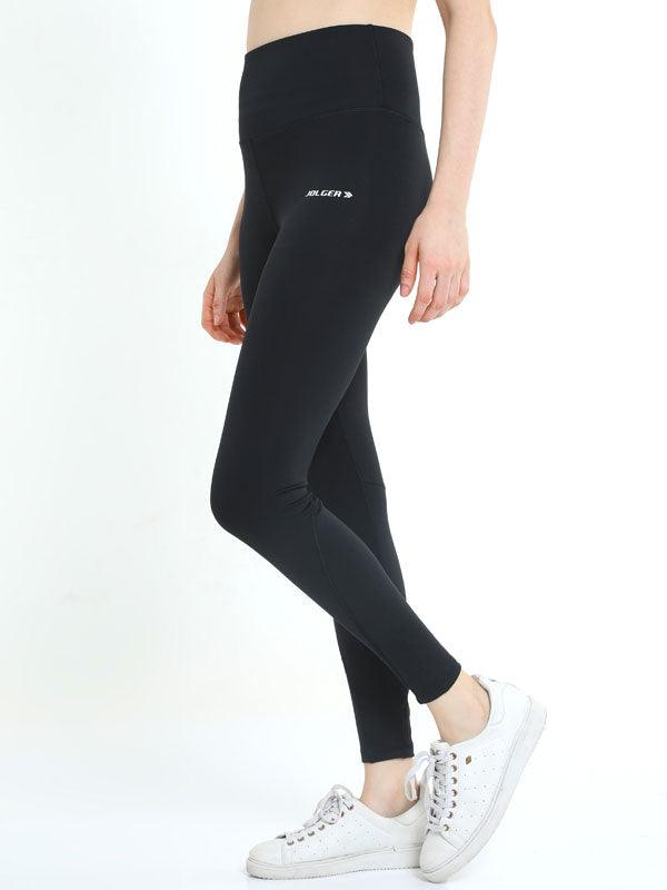 JOLGER Women's Polyester Black High Waist Tights/Legging - www.indiancart.com.au - Legging - Jolger - Jolger