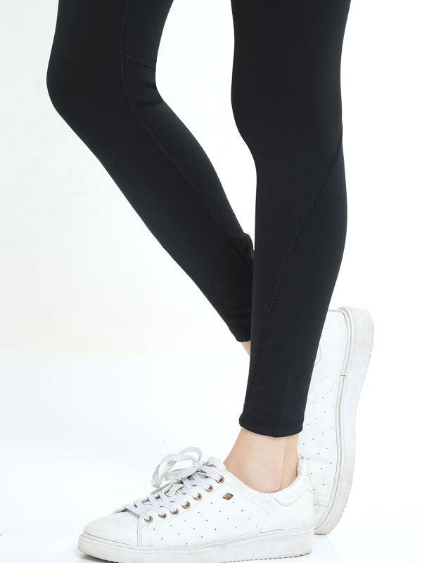 JOLGER Women's Polyester Black High Waist Tights/Legging - www.indiancart.com.au - Legging - Jolger - Jolger