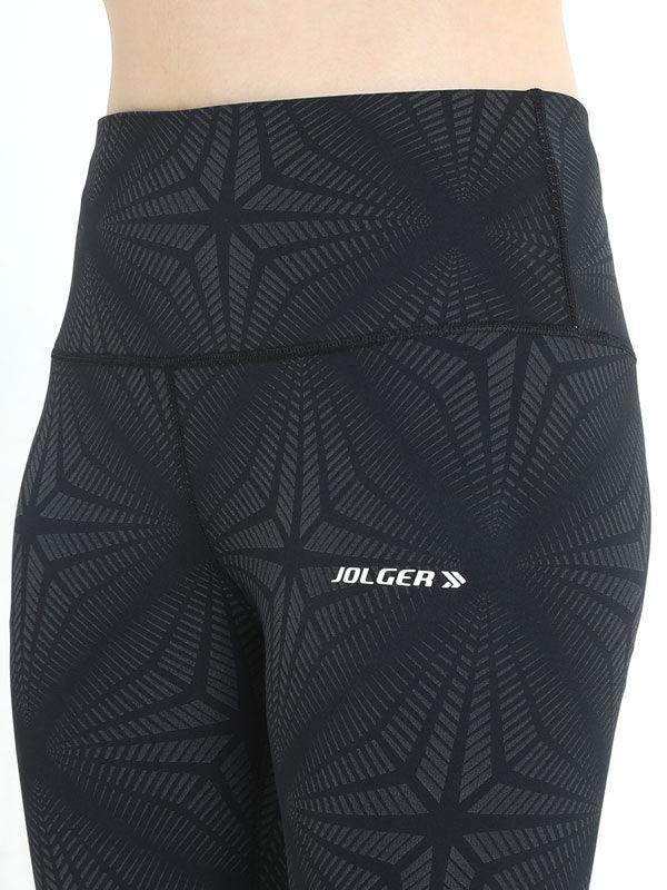 JOLGER Women's Polyester Printed Black colour High Waist Tights/Legging - www.indiancart.com.au - Legging - Jolger - www.indiancart.com.au