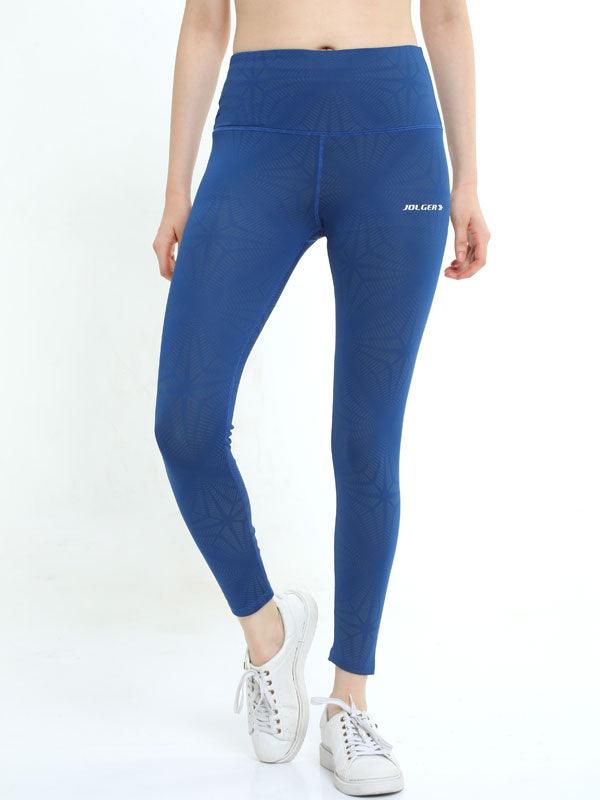 JOLGER Women's Polyester Printed Blue colour High Waist Tights/Legging - www.indiancart.com.au - Legging - Jolger - www.indiancart.com.au