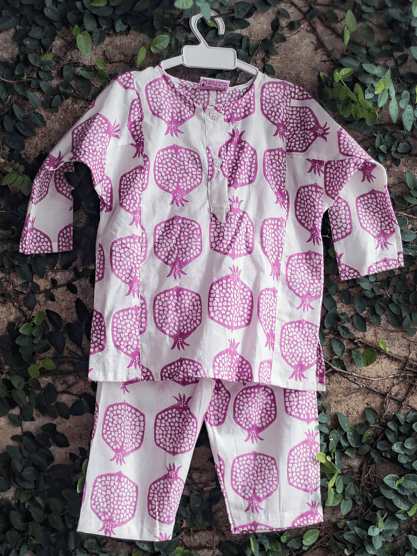 JUICY POMEGRANATE KIDS NIGHTWEAR - www.indiancart.com.au - Nightgowns - - www.indiancart.com.au