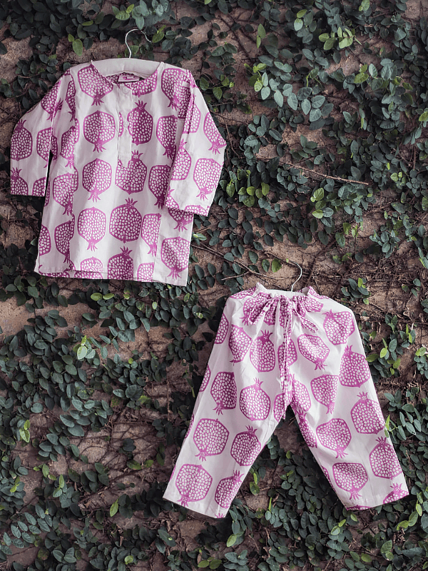 JUICY POMEGRANATE KIDS NIGHTWEAR - www.indiancart.com.au - Nightgowns - - www.indiancart.com.au