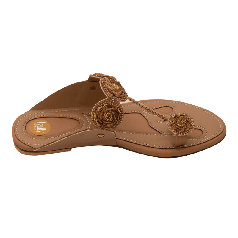 Ladly Indian Kolhapuri Chappal for Women, Flat Sandals & Ethnic Slippers for Girls - www.indiancart.com.au - Footwear - - Indian Cart