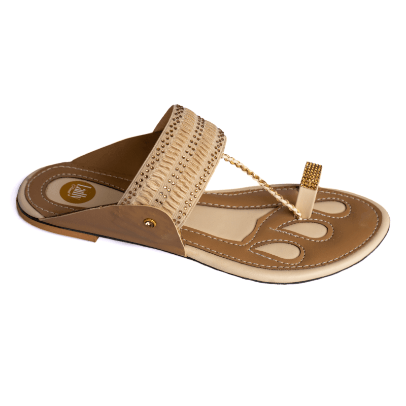 Ladly Indian Kolhapuri Chappal for Women, Flat Sandals & Ethnic Slippers for Girls - www.indiancart.com.au - Footwear - - Indian Cart