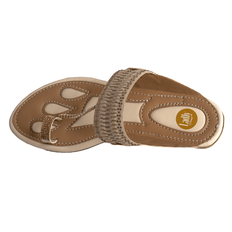 Ladly Indian Kolhapuri Chappal for Women, Flat Sandals & Ethnic Slippers for Girls - www.indiancart.com.au - Footwear - - Indian Cart