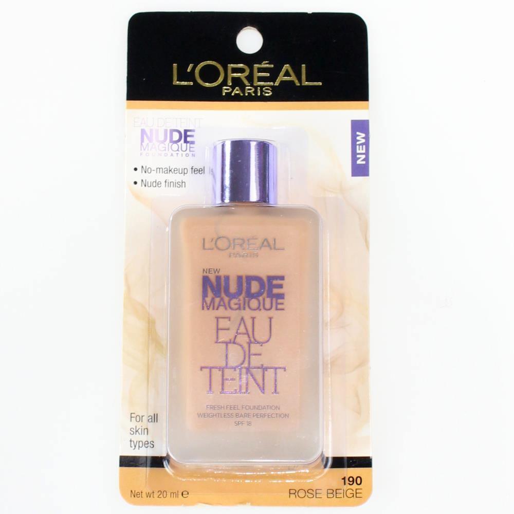 Loreal 20ml Nude Magique Foundation 190 Rose Beige SPF 18 CARDED - www.indiancart.com.au - Foundation - L'Oréal - Loreal
