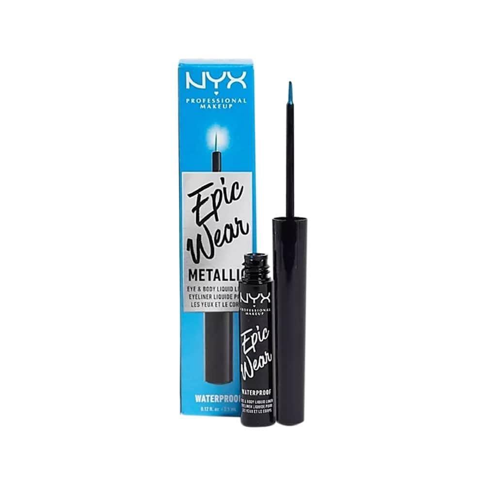 NYX 3.5mL EPIC WEAR METALLIC EYE & BODY LIQUID LINER 06 TEAL METAL (NON-CARDED) - www.indiancart.com.au - Eye Liner - NYX - NYX