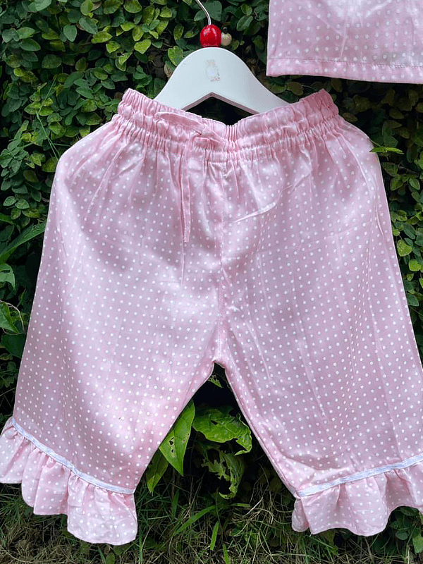 Pink Colour POLKA GIRLS PLAY PYJAMA SET - www.indiancart.com.au - Nightgowns - 8-9 YRS, 9-10 YRS - www.indiancart.com.au