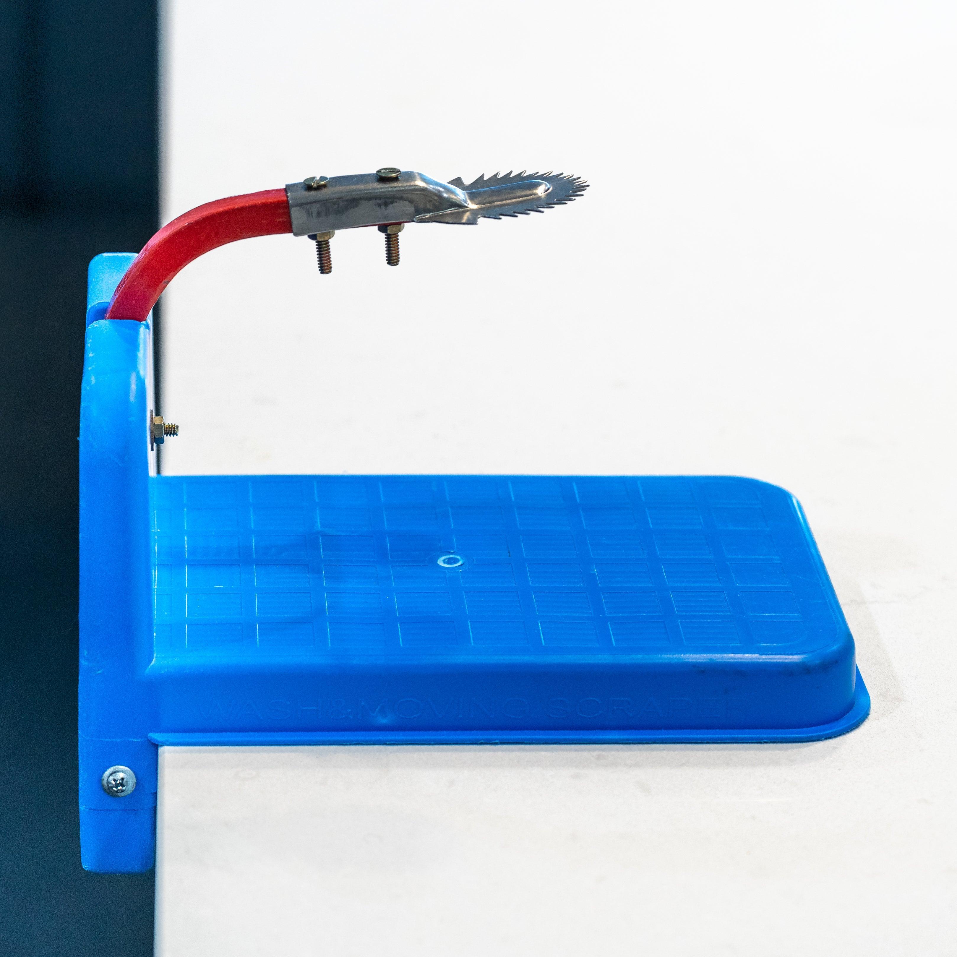 Plastic Light Weight Table Top Movable Fiber Coconut Scraper Grater Chirava (Blue) - www.indiancart.com.au - Bench Scrapers - - Indian Cart