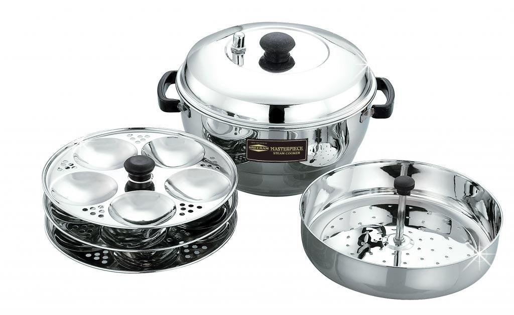 SREERAM Masterpiece STEAM Cooker with IDLY Plates and Steamer - www.indiancart.com.au - Cookware Sets - - Sreeram
