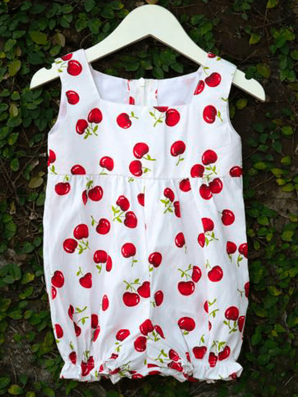 Cheerful Cherry Print Baby Romper - www.indiancart.com.au - kids clothes - - www.indiancart.com.au