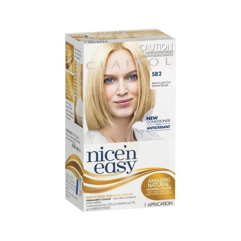 Clairol Nice N Easy SB2 Natural Light Cool Summer Blonde Permanent Hair Colour - www.indiancart.com.au - Hair Color - Clairol - Clairol