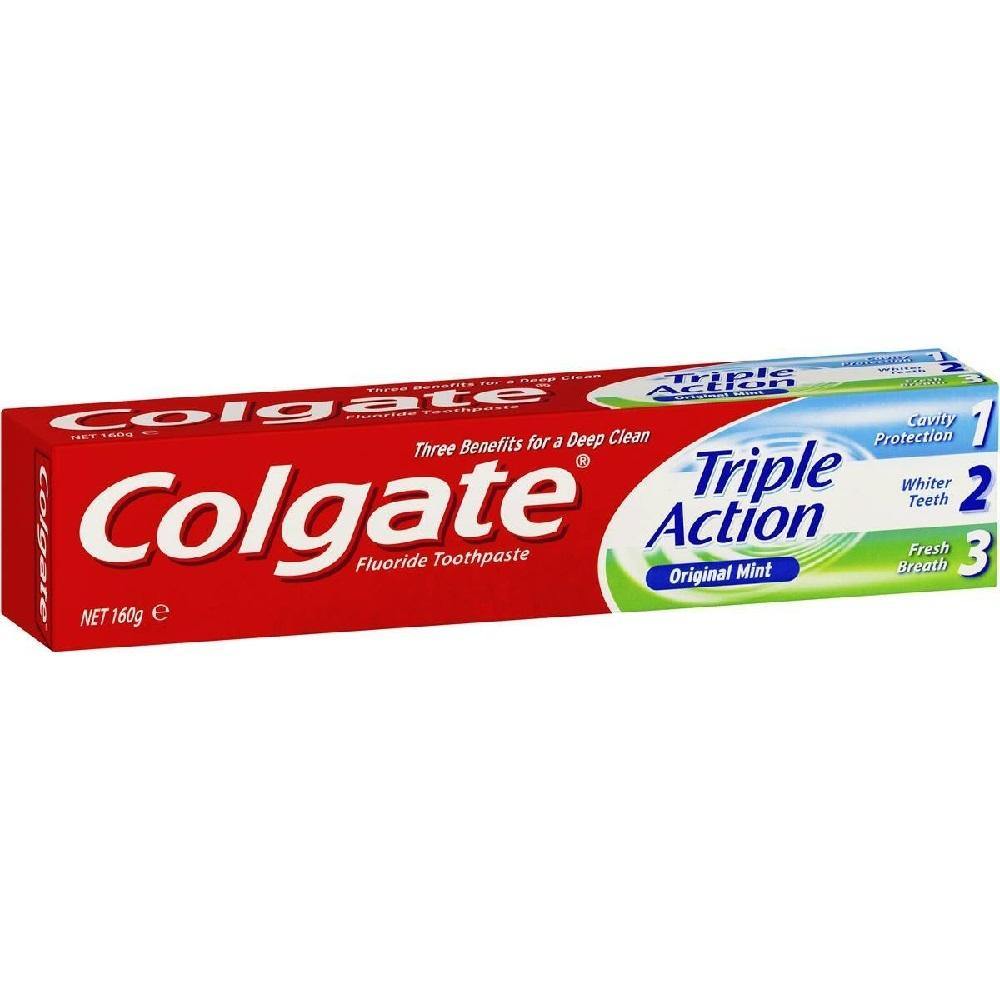 Colgate Toothpaste Triple Action Original Mint 160g - www.indiancart.com.au - Mouth Care - Colgate - Colgate