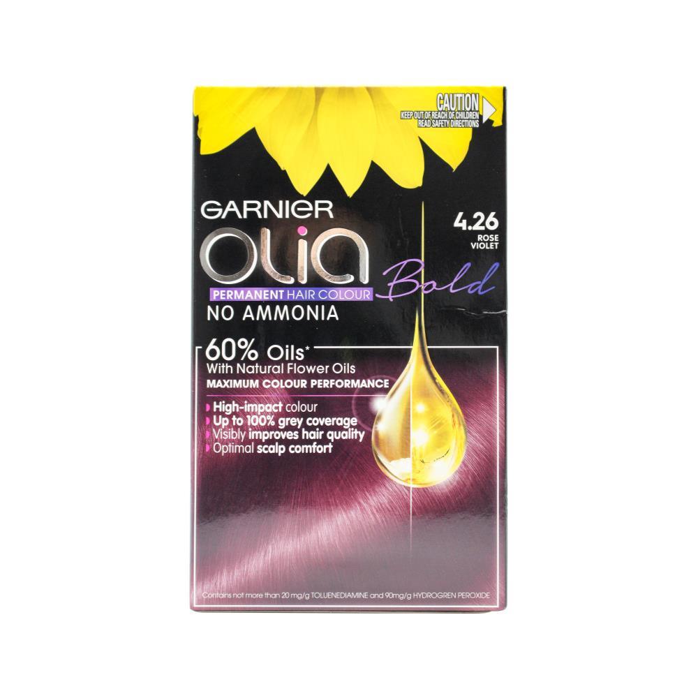 Garnier Olia Bold Permanent Hair Colour - 4.26 Rose Violet - www.indiancart.com.au - Hair Colour - - Garnier