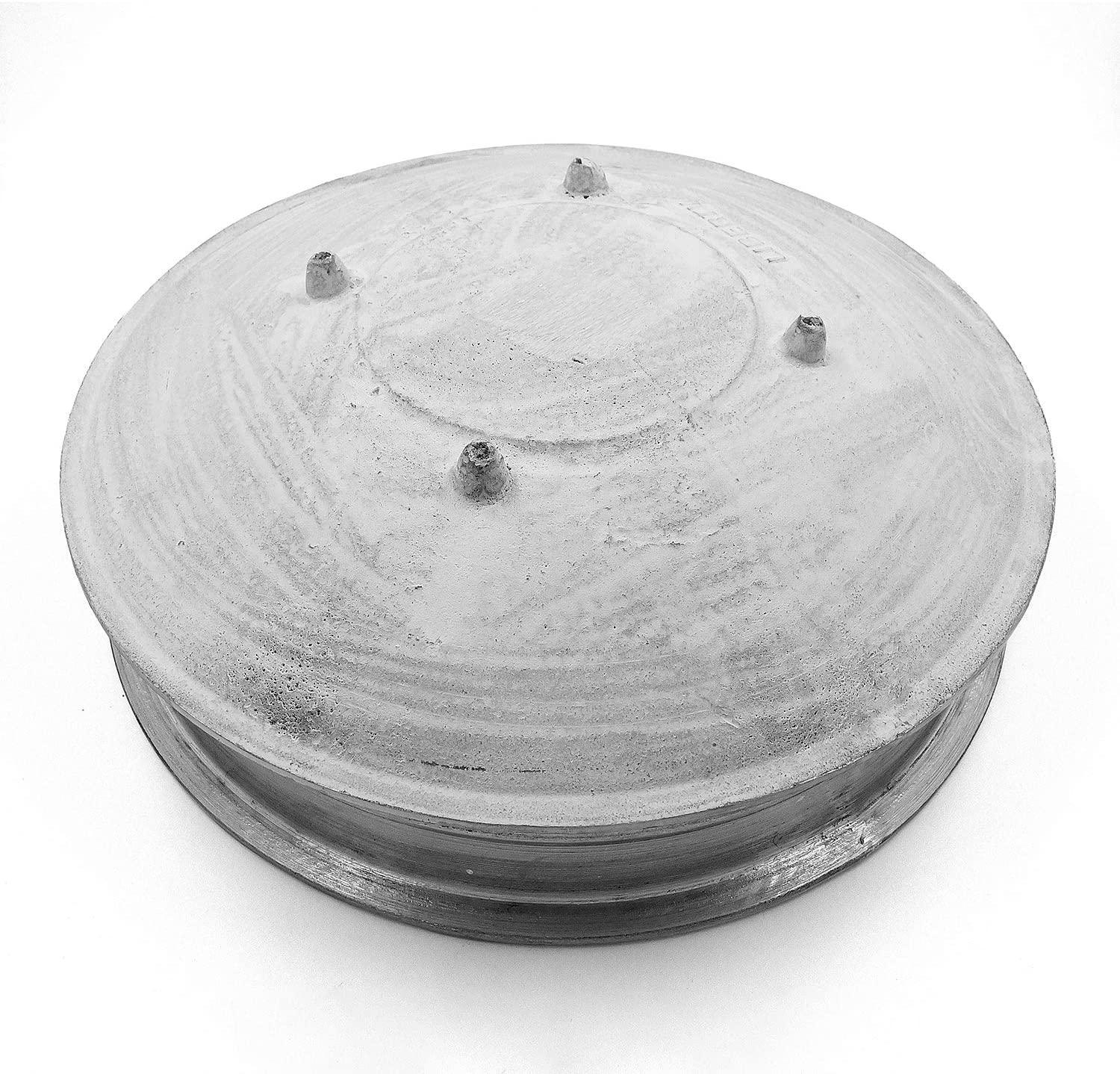 Healthy Indalium Uruli/Aluminium Pot (Diameter 15 In, Silver) - www.indiancart.com.au - Stock Pots - - Indian Cart