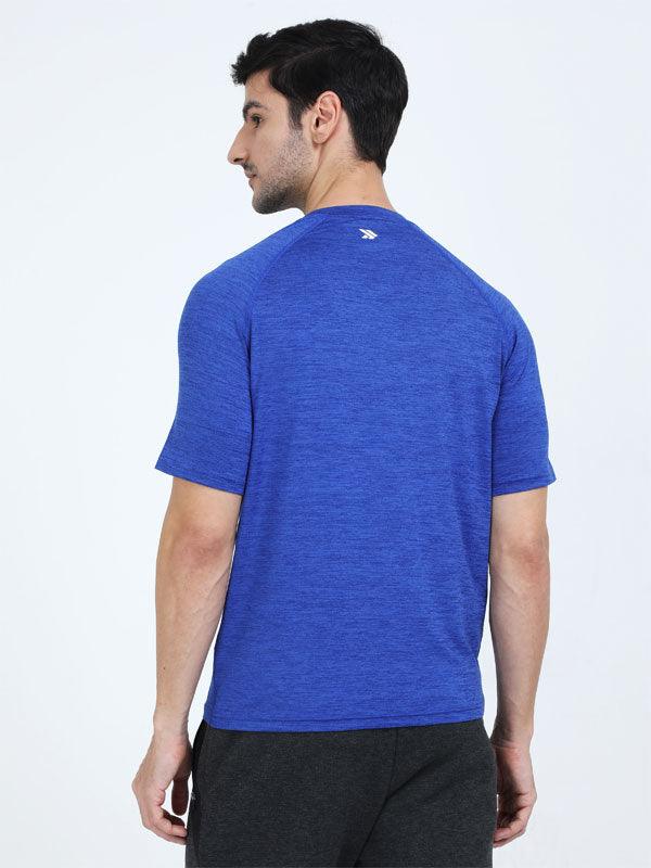 JOLGER Men's Blue Colour Polyester Reglan SLV Crew Neck T-Shirt - www.indiancart.com.au - T-Shirt - Jolger - Jolger