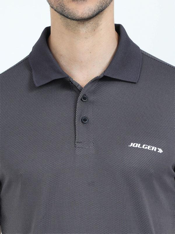 JOLGER Men's Polyester Grey colour Polo T- Shirt - www.indiancart.com.au - T-Shirt - Jolger - Jolger