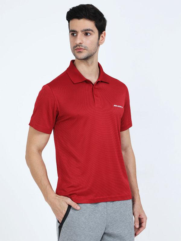 JOLGER Men's Polyester Maroon colour Polo T- Shirt - www.indiancart.com.au - T-Shirt - Jolger - Jolger