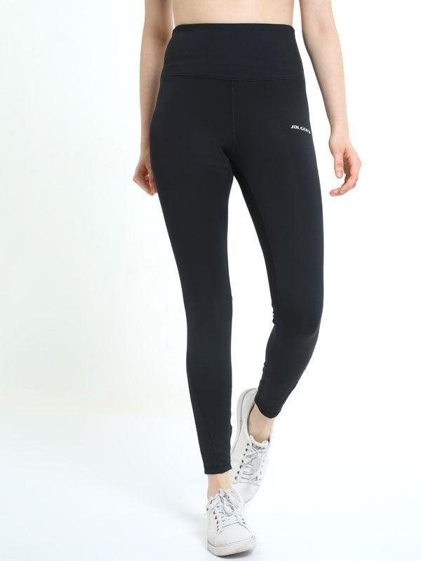 JOLGER Women's Polyester Black High Waist Tights/Legging - www.indiancart.com.au - Legging - Jolger - Jolger