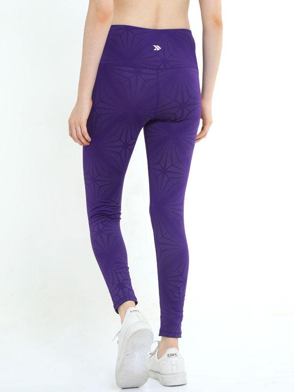 JOLGER Women's Polyester Printed purple colour High Waist Tights/Legging - www.indiancart.com.au - Legging - Jolger - www.indiancart.com.au