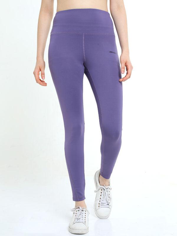 JOLGER Women's Polyester Purple High Waist Tights/Legging - www.indiancart.com.au - Legging - Jolger - Jolger