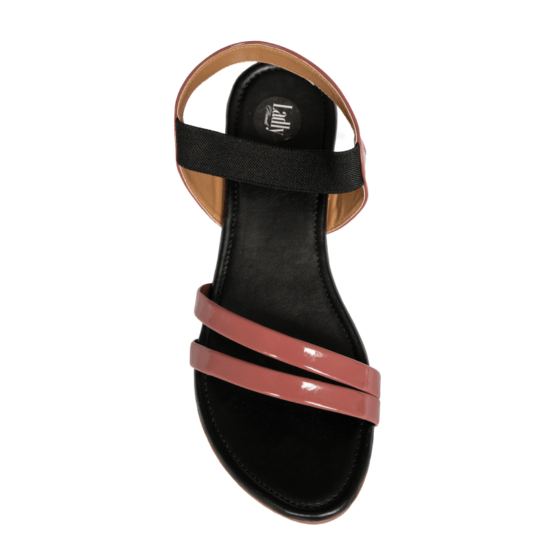 Ladly womens CHERRY Colour fancy Indian sandal - www.indiancart.com.au - Footwear - - Indian Cart