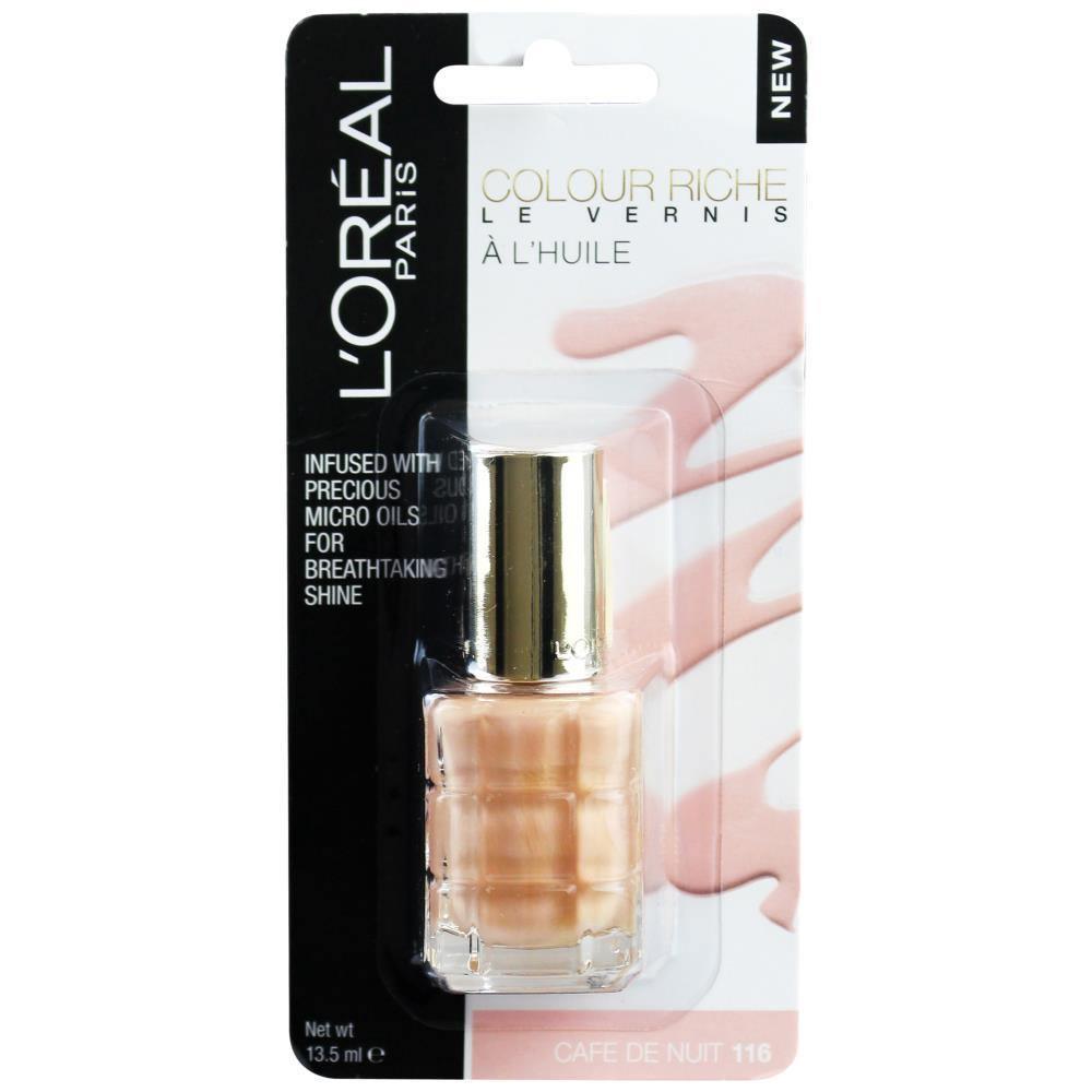 LOREAL 13.5mL COLOUR RICHE NAIL LACQUER 116 CAFE DE NUIT (CARDED) - www.indiancart.com.au - Nail Polish - L'Oréal - Loreal