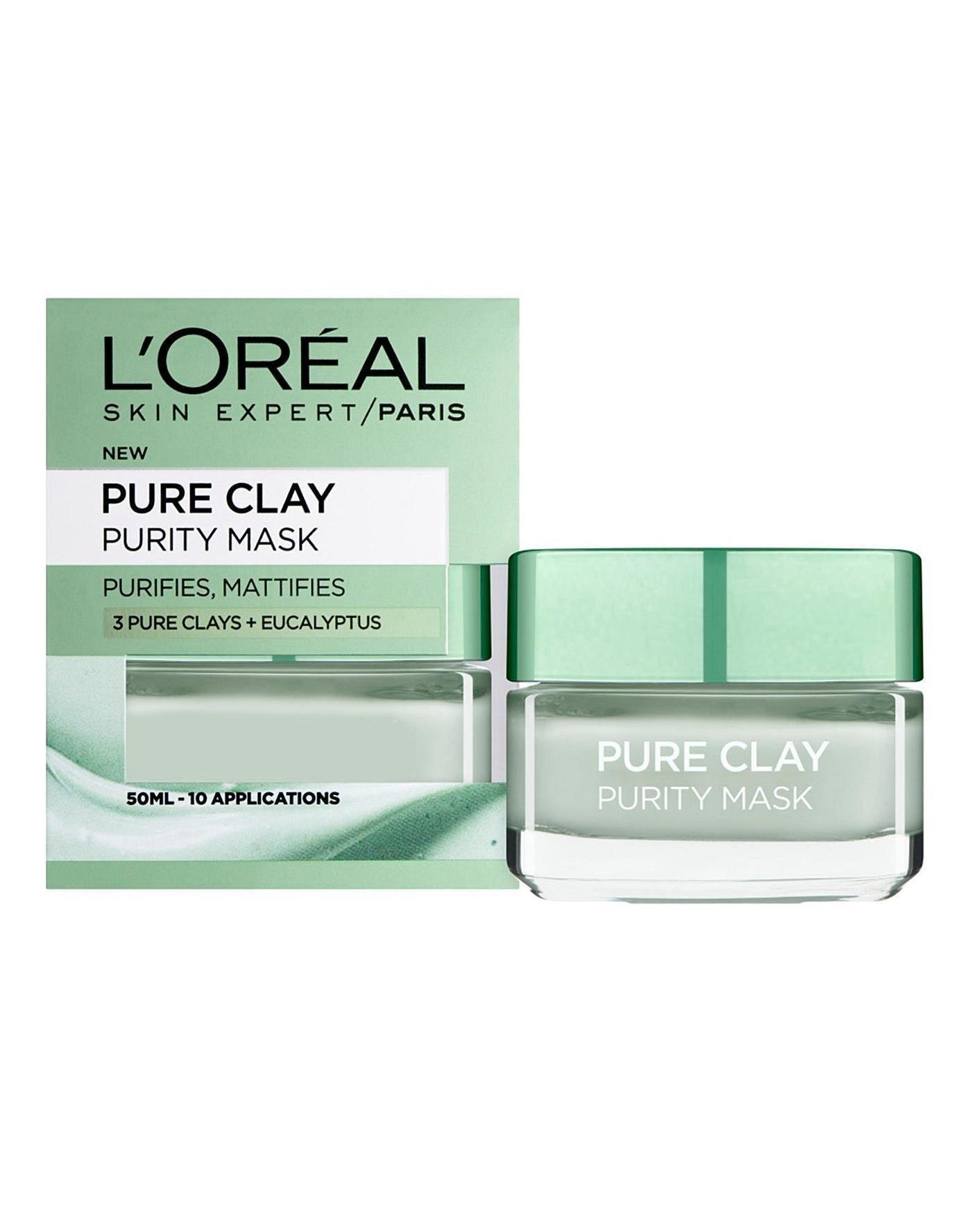 Loreal 50ml pure clay mask 3 pure clays + eucalyptus - www.indiancart.com.au - Face Mask - L'Oréal - Loreal