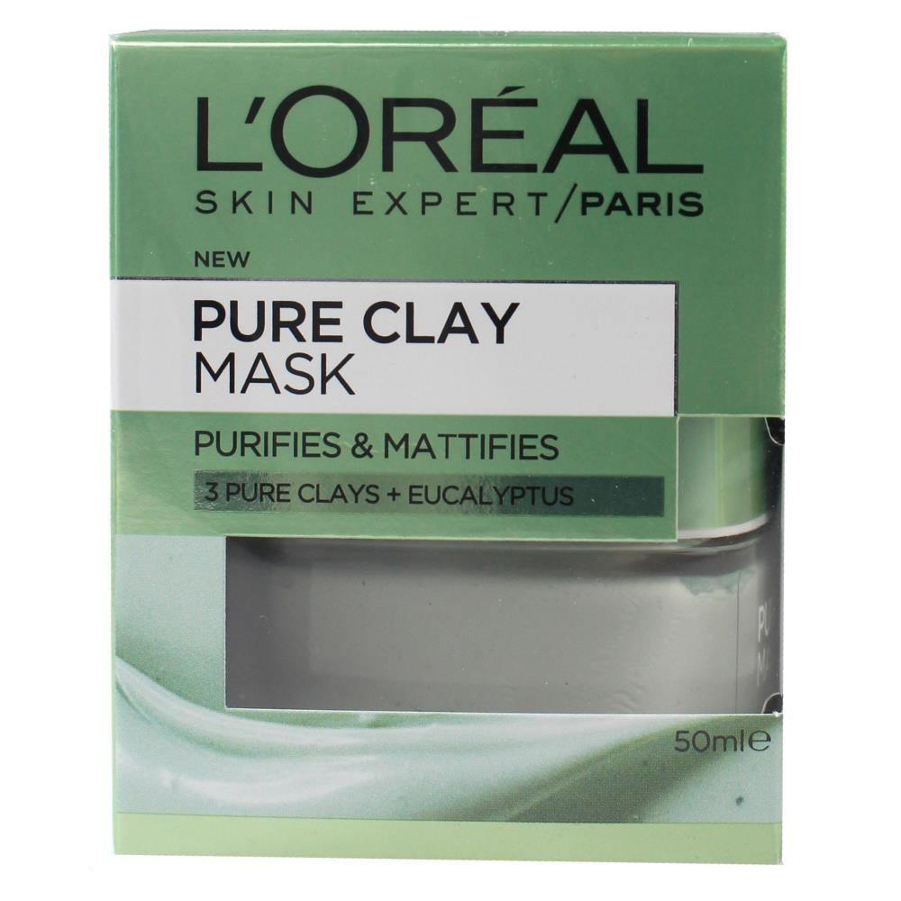 Loreal 50ml pure clay mask 3 pure clays + eucalyptus - www.indiancart.com.au - Face Mask - L'Oréal - Loreal