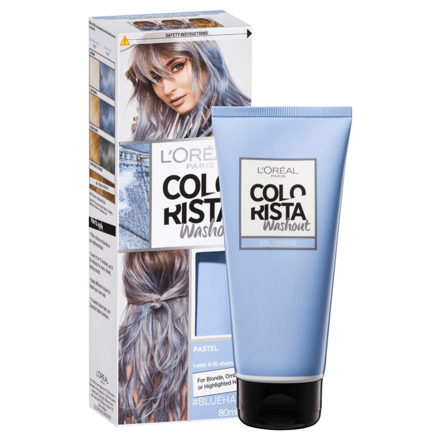 Loreal Colorista Washout Hair Colour Pastel Blue Hair 80ml - www.indiancart.com.au - Hair Color - L'Oréal - Loreal