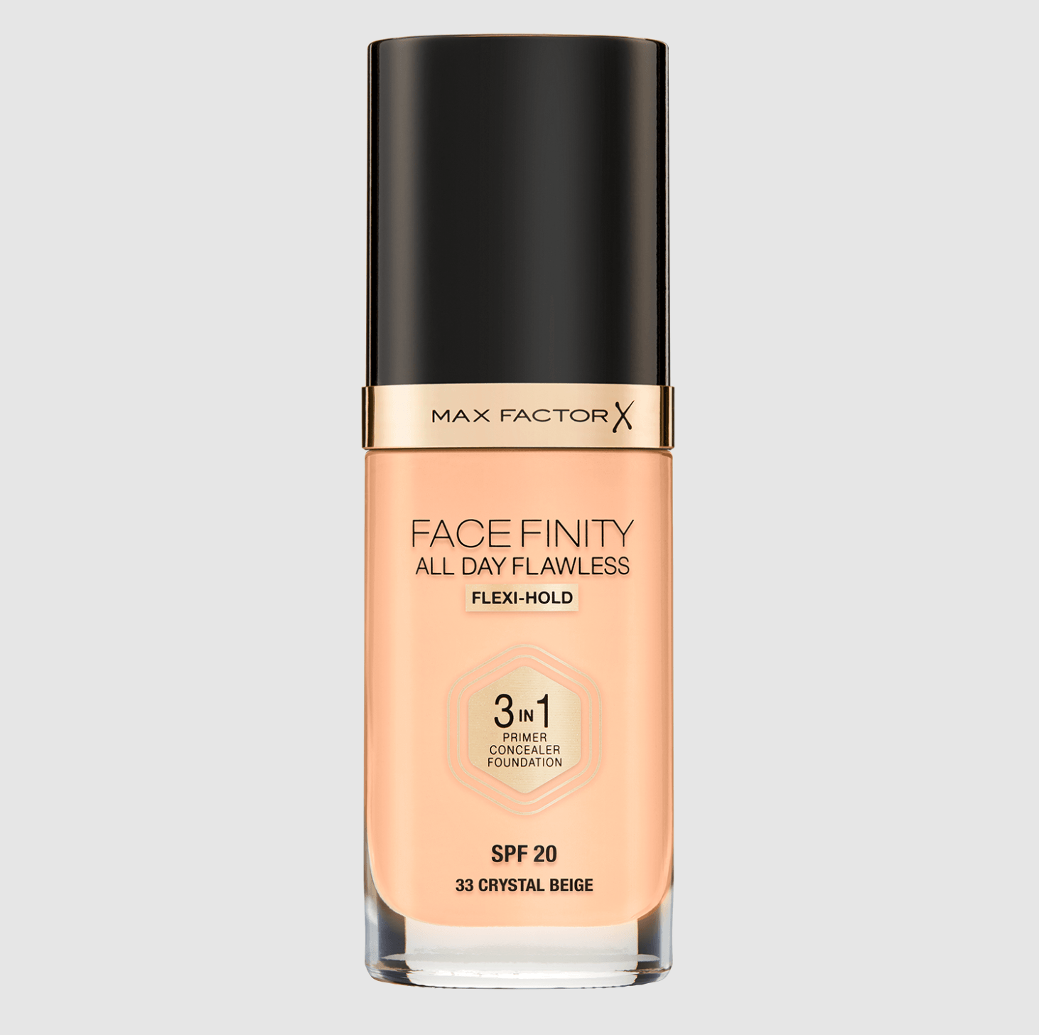 Max Factor Facefinity All Day Flawless 3 In 1 Foundation 33 - Crystal Beige (Non-carded) - www.indiancart.com.au - Foundations & Concealers - Max Factor - Max Factor