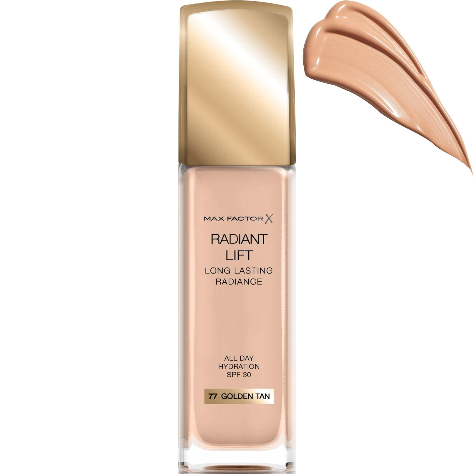 MAX FACTOR Radiant Lift - Long Lasting Radiance SPF30 - Golden Tan 77 -30ml (Non Carded) - www.indiancart.com.au - Foundations & Concealers - Max Factor - Max Factor