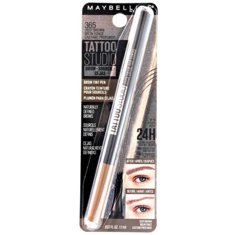 MAYBELLINE 1.1mL TATTOO STUDIO BROW TINT PEN 365 DEEP BROWN (CARDED) - www.indiancart.com.au - Eye Liner - Maybelline - Maybelline