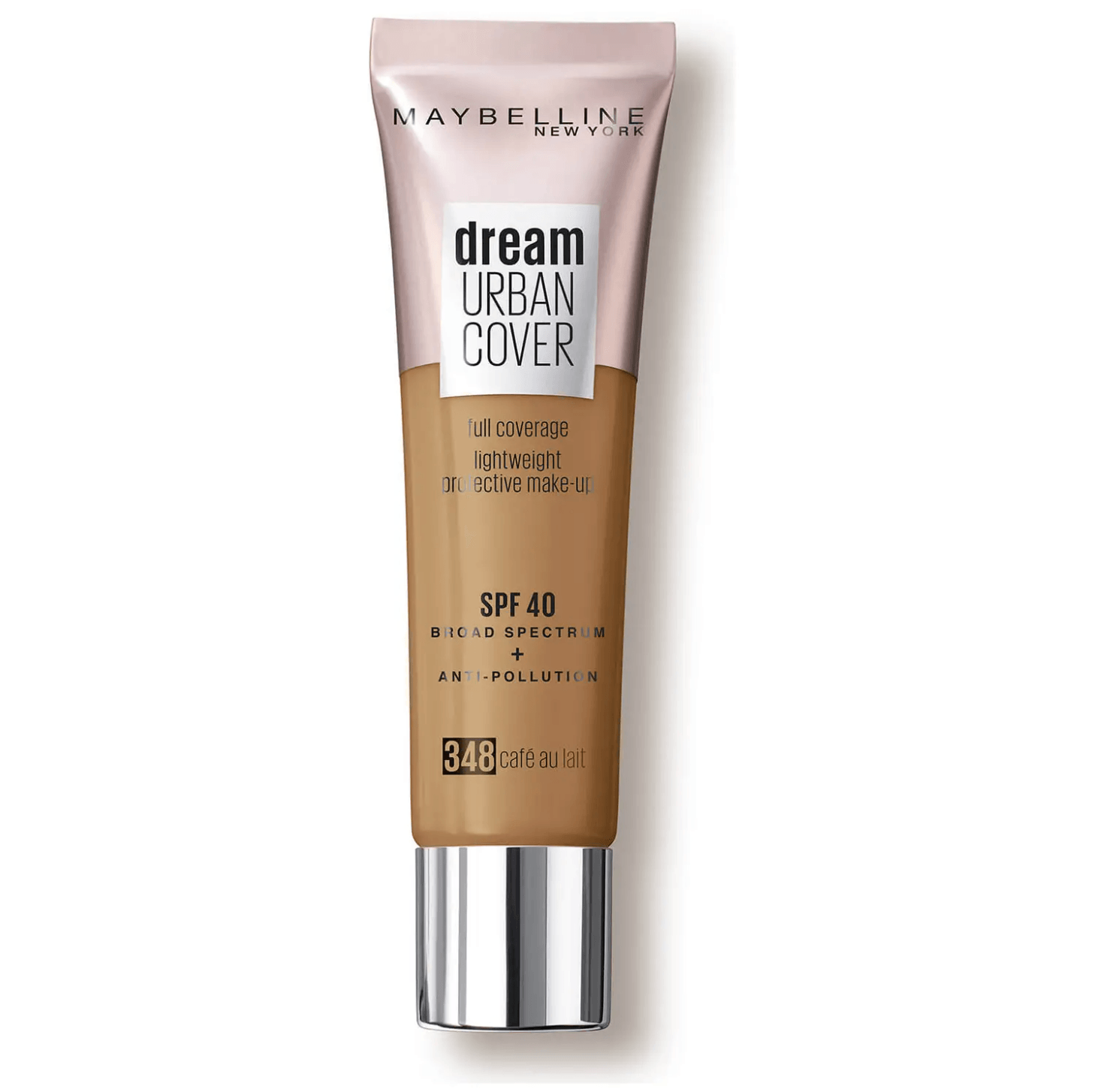 Maybelline Dream Urban Cover SPF 40 Full Coverage Foundation - 348 Cafe Au Lait - www.indiancart.com.au - Foundations & Concealers - Maybelline - Maybelline