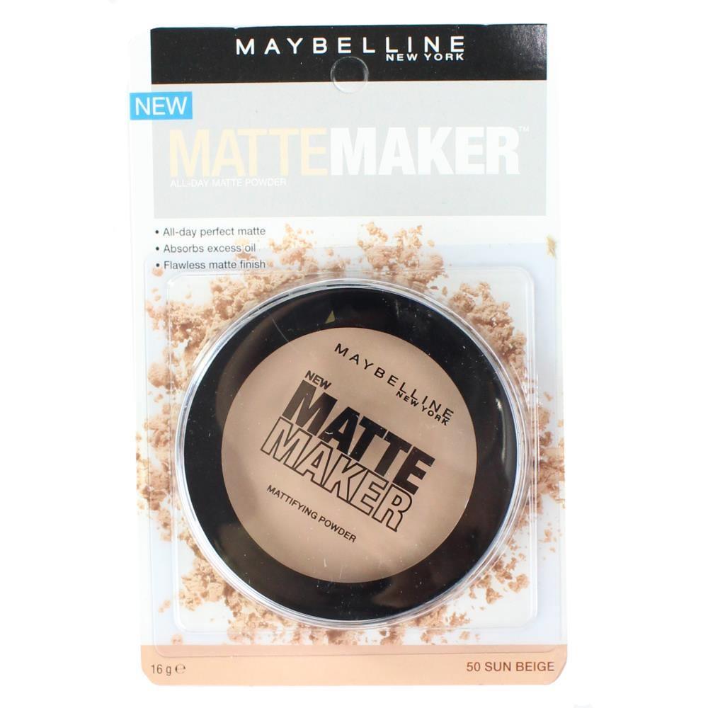 Maybelline Matte Maker All-Day Matte Powder 16g Shade: 50 Sun Beige (Carded) - www.indiancart.com.au - Makeup - Maybelline - Maybelline