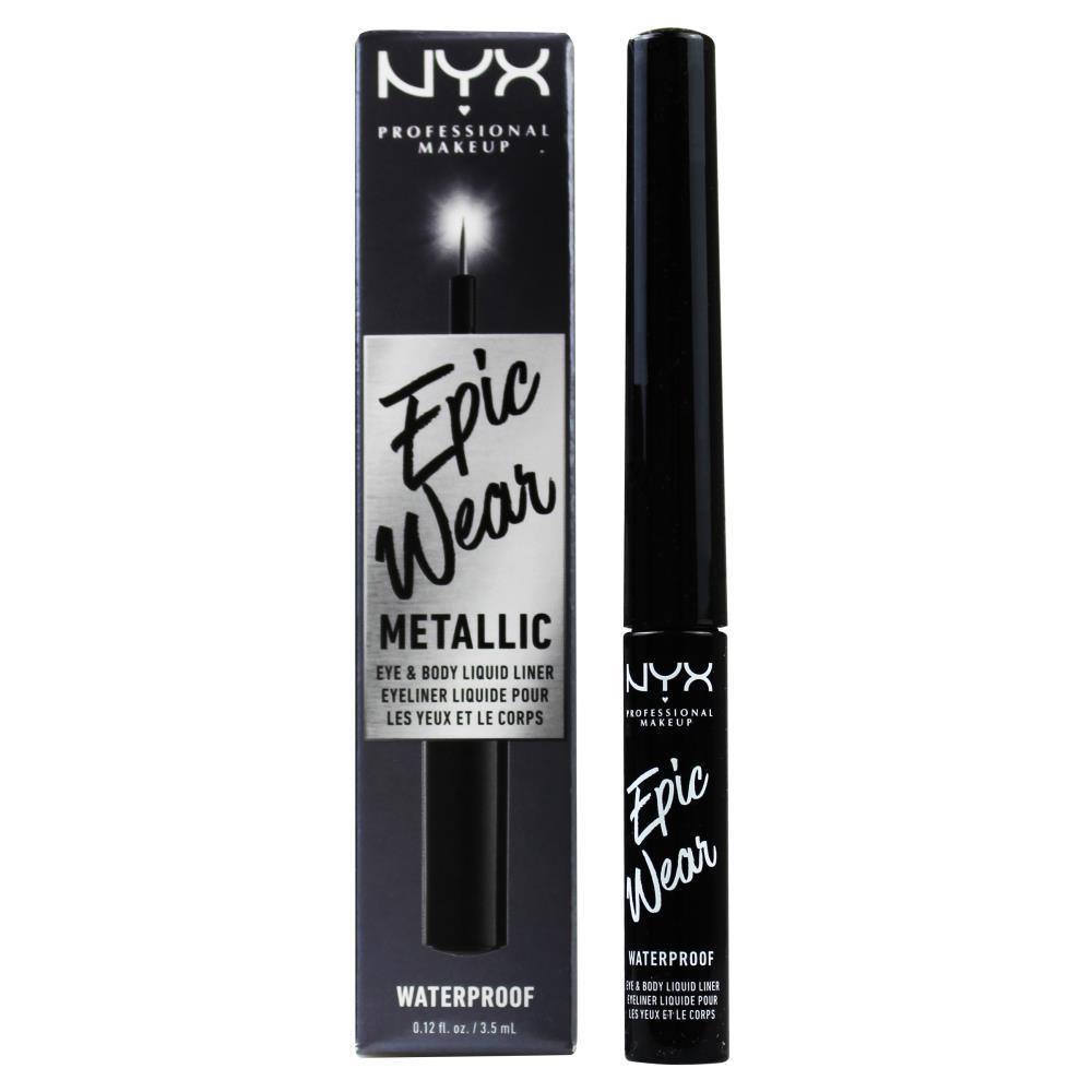 NYX 3.5mL EPIC WEAR METALLIC EYE & BODY LIQUID LINER 02 GUNMETAL (CARDED) - www.indiancart.com.au - Eye Liner - NYX - NYX