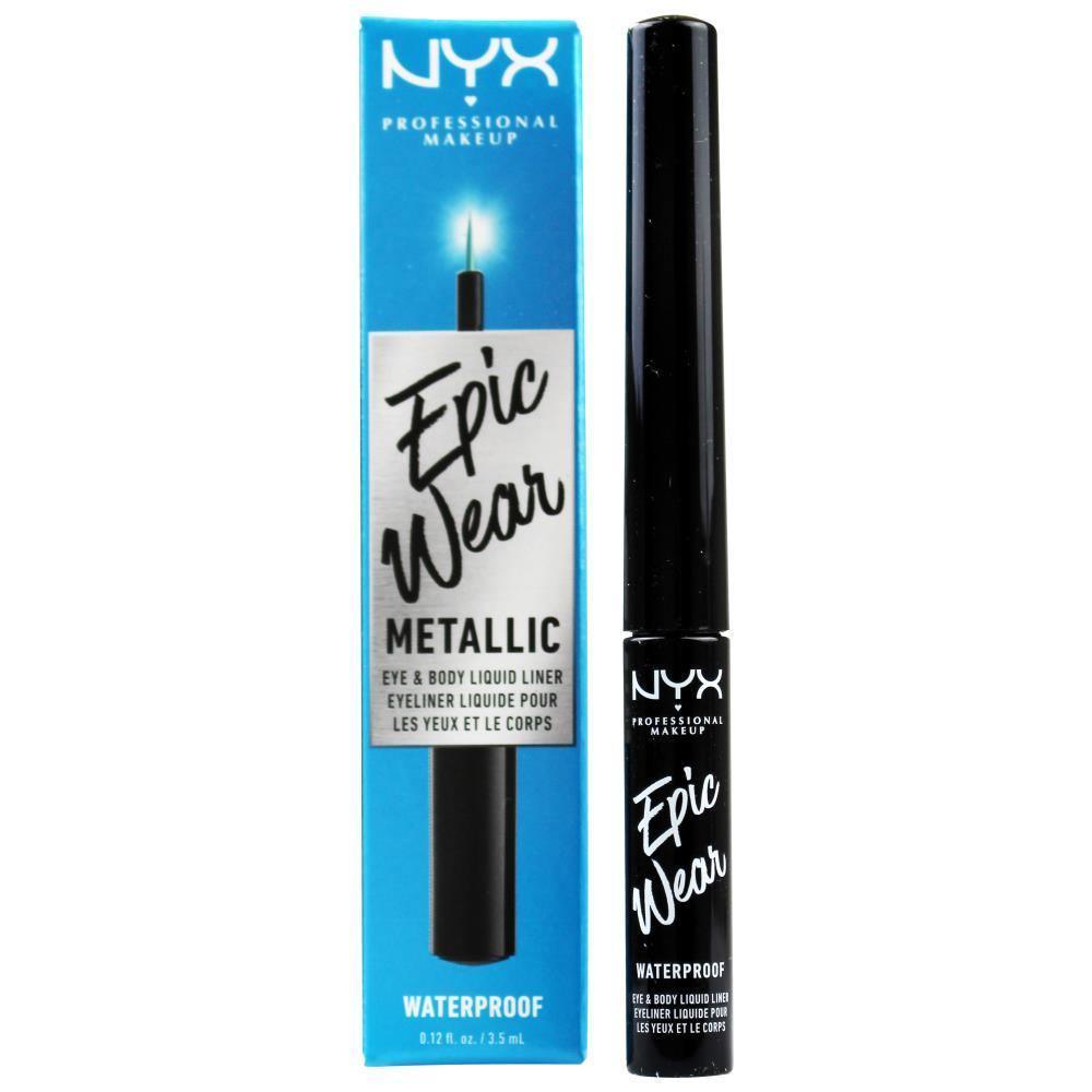 NYX 3.5mL EPIC WEAR METALLIC EYE & BODY LIQUID LINER 06 TEAL METAL (NON-CARDED) - www.indiancart.com.au - Eye Liner - NYX - NYX