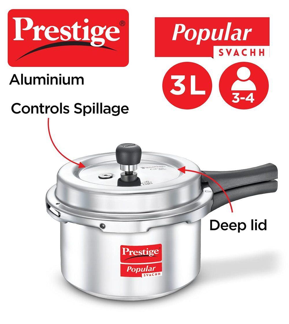Prestige SVACHH Popular Pressure Cooker 3 Litre - www.indiancart.com.au - Pressure Cookers & Canners - - Prestige