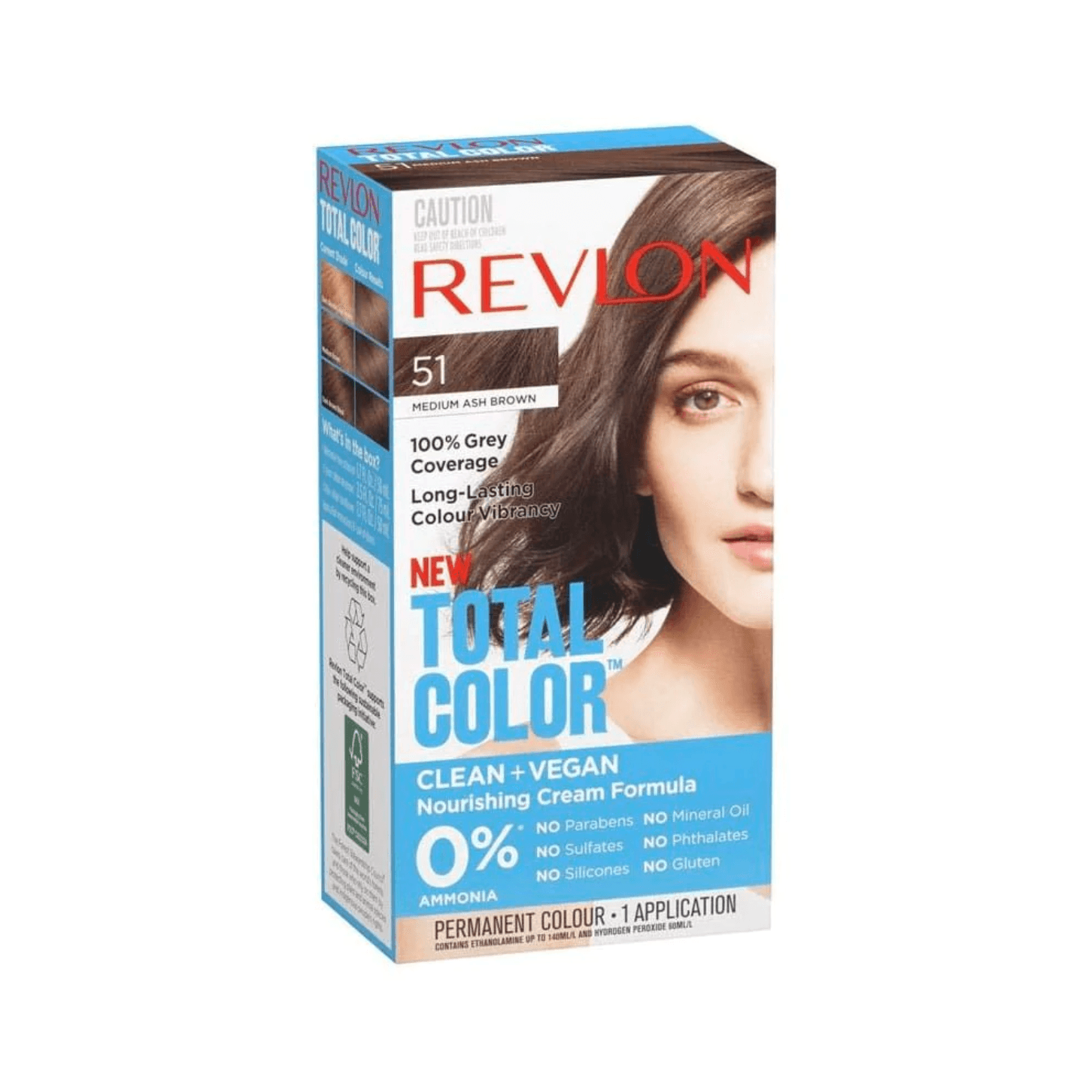 Revlon Total Color Permanent Colour 51 Medium Ash Brown - www.indiancart.com.au - Hair Colour - Revlon - Revlon